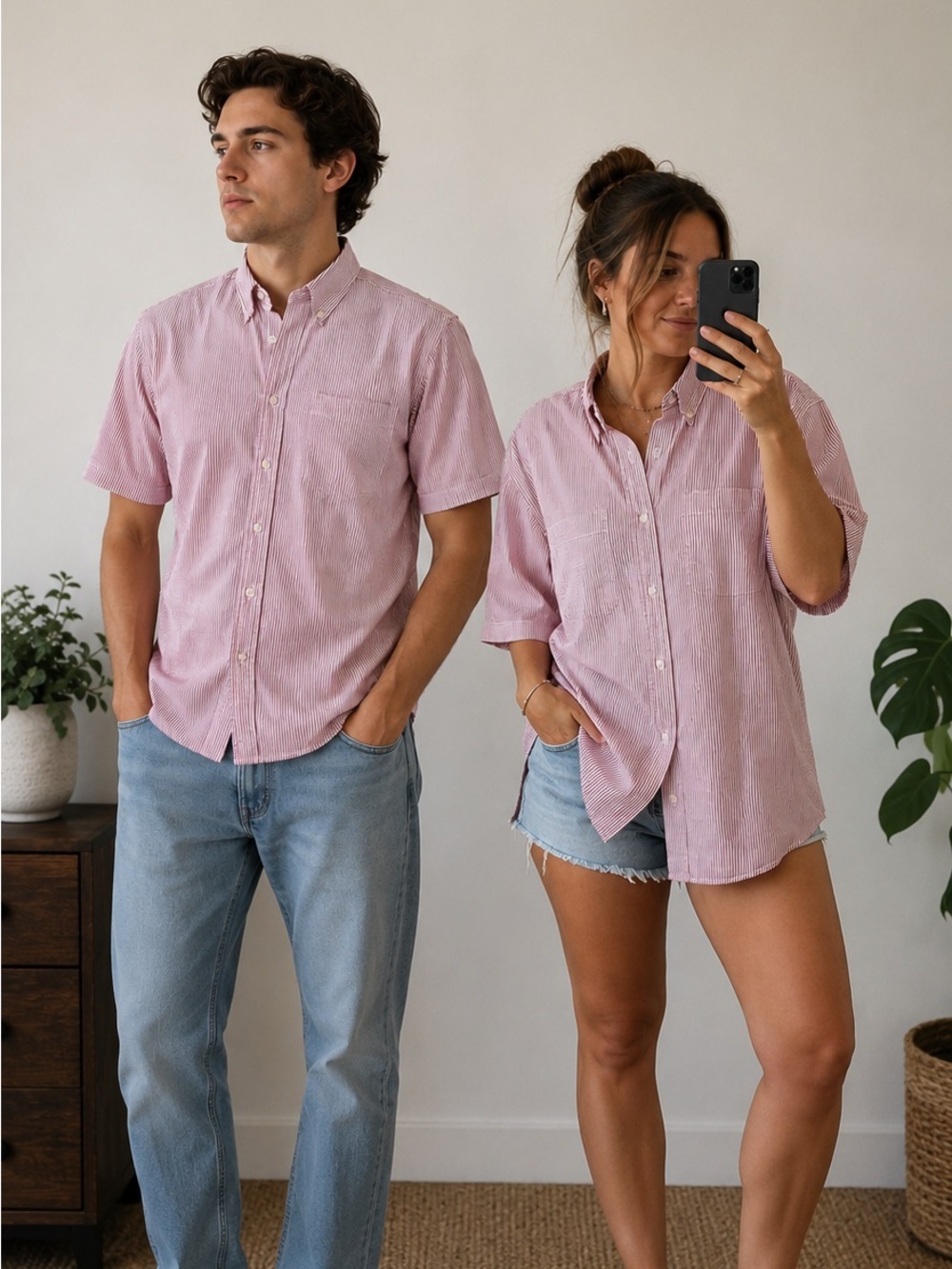Patagonia Organic Cotton Red Stripe Button Down Shirt Small Outdoors Casual